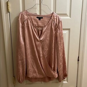 LOFT Blush Pink Satin Blouse